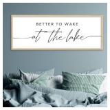 $46 SRSZHIYUE Better To Wake At The Lake Wall Decor 40x15 Wood Framed