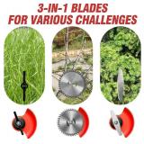 $50 ALSO GO 24V Weed Wacker, Cordless Grass Trimmer, 3-in-1 w/2 Batts