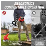 $50 ALSO GO 24V Weed Wacker, Cordless Grass Trimmer, 3-in-1 w/2 Batts