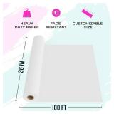 Bryco Goods White Kraft Paper Roll - 36x100