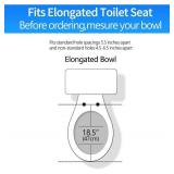MUU Toilet Seat Slow Close White, Non-slip Bumpers, Easy Install
