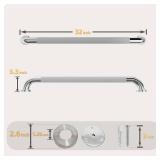 $56 32-Inch Shower Grab Bar with Anti-Slip Knurled Grip, Nickel