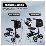 $115 LCJ Knee Scooter Walker for Adults with Braking System Black