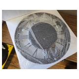 $190 CLXEAST 28-Inch Gold Moving Gear Wall Clock, Farmhouse Decor