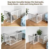 $60 Dog Gate Freestanding Fence, 24" H, 3 Panels, Doorways, White
