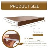 $50 Wire Shelf Covers (4 pcs), PVC Faux Wood Liners 16x12, 0.24in