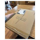 WALI Floating TV Shelf CS201B, Holds 17.6lb, Tempered Glass, Black