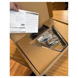 WALI Floating TV Shelf CS201B, Holds 17.6lb, Tempered Glass, Black