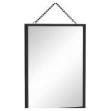 SANY DAYO HOME 12 x 16 in Real Glass Black Metal Framed Mirror