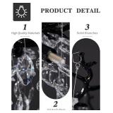 $599 Black 16-Light Modern Chandelier for Dining Room, 63" Hanging K9