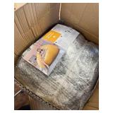 $57 Bean Bag Chair 3Ft Memory Foam Faux Rabbit Fur, Soft Sofa Grey