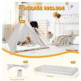 $160 4-Pack Kids Teepee Tents Thickened with Light String & Airbed