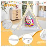 $160 4-Pack Kids Teepee Tents Thickened with Light String & Airbed