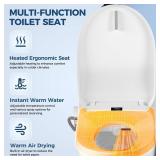 $180 Bidet Toilet Seat, Electric Heated with Front & Rear Wash, Remote