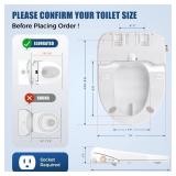 $180 Bidet Toilet Seat, Electric Heated with Front & Rear Wash, Remote