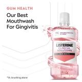 Listerine Clinical Solutions Gum Health Antiseptic Mouthwash, Antigingivitis & Antiplaque Oral Rinse Helps Prevent Plaque Buildup & Immediately Kills Germs for Healthier Gums, ICY Mint, 1 L