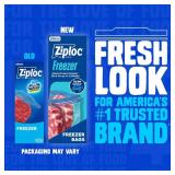 Ziploc Gallon Food Storage Freezer Bags, Stay Open Design, Easy to Fill, 80 count