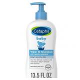 Cetaphil Baby Wash and Shampoo with Calendula, Tear Free and Hypoallergenic - 13.5 fl oz