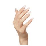 KISS Salon Acrylic French Manicure Set, Medium Length, Nude Square Press-On Nails, Includes Pink Gel Nail Glue 0.07 Oz, Mini Nail File, Manicure Stick, and 28 Fake Nails, 31 Piece Set