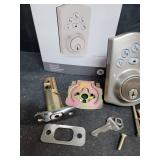 Kwikset Powerbolt 240 5-Button Keypad Satin Nickel Traditional Electronic Deadbolt Door Lock, Featuring Convenient Keyless Entry, Customizable User Codes and Auto-Locking