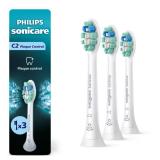 Philips Sonicare C2 Plaque Control - Genuine Replacement Electric Toothbrush Heads, White, 3 Pack, HX9023/65