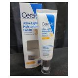CeraVe Ultra-Light Moisturizing Lotion With SPF 30, Daily Face Moisturizer with SPF, Formulated with Hyaluronic Acid & Ceramides, Broad Spectrum SPF, Oil Free, Matte Finish, 1.7 Ounce