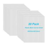 20 Pieces 7 Count Plastic Mesh Canvas Sheets, 8 x 12 Inch Plastic Canvas Plastic Mesh Sheet, Eye Mesh for Embroidery, Acrylic Yarn Crafting, Knit Crochet Projects and Make Dividers