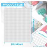 20 Pieces 7 Count Plastic Mesh Canvas Sheets, 8 x 12 Inch Plastic Canvas Plastic Mesh Sheet, Eye Mesh for Embroidery, Acrylic Yarn Crafting, Knit Crochet Projects and Make Dividers