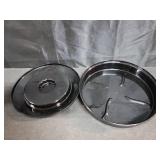 Carlisle FoodService Products 047503 Stackable Tortilla Server w/Lid, 7-1/4\" / 2\", Black