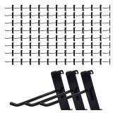 NEESEEYEE Gridwall Hooks 4 Inch, 100PC Heavy Duty Black Display Hooks for Grid Wall Panels, Grid Wall Accessory for Retail Store, Home Stroage, Garage, Trade Show