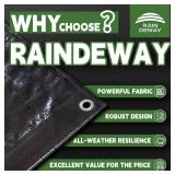 RAINDEWAY Small Black Tarp 3x3 Feet (2 Pack),UV Resistant, Multipurpose Medium Duty Waterproof Poly Tarps, Tent Tarp,Cover with Metal Grommets and Reinforced Edges, Finished Size