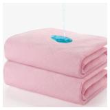 Bed Pads Washable Waterproof 2 Pack for Incontinence, Large 34 x 36 inch Absorbent Underpads, Reusable Pee Pads for Kids, Adults, Pets, Pink
