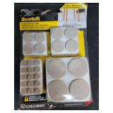 Scotch Felt Pads 162 PCS Beige, Felt Furniture Pads for Protecting Hardwood Floors, Round, Assorted Sizes Value Pack, Self-Stick design, Protecting from nicks, dents and scratches (SP845-NA)