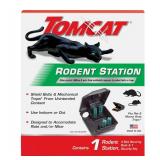 Tomcat Rodent Station, Includes 1 Rodent Station with 4 Bait Securing Rods and 1 Security Key - Fits Rat or Mouse Sized Traps (Baits & Traps Sold Separately) - Use Indoors or Outdoors