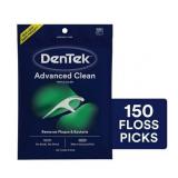 DenTek Flossers  Advanced Clean Dental Floss Picks  No Break & No Shred Floss  150 Count