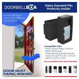 DoorbellBoa Anti-Theft Video Doorbell Door Mount, No Tools or Installation, Mounts Securely in Seconds, Compatible with Ring & Other Video Doorbells (Black)