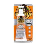 Gorilla Max Strength Construction Adhesive, Clear Glue, 2.5 Ounce Squeeze Tube (Pack of 1) - Gap Filling and Waterproof