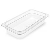 Carlisle FoodService Products Plastic Food Pan 1/3 Size 2.5 Inches Deep Clear