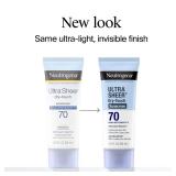 Neutrogena Ultra Sheer Dry-Touch Sunscreen Lotion SPF 70, Broad Spectrum, Water Resistant 80 Min, Oil-Free, Oxybenzone-Free, Non-Comedogenic, Matte Finish, Body Sunscreen, Travel Size 3 Fl Oz