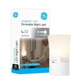 GE Ultrabrite Dimmable Sconce LED Night Light GEPlug-In, Energy Efficient, Dusk-to-Dawn Sensor, Adjustable Brightness, Ideal for Bedroom, Bathroom, Hallway, Nursery, White, 45123, 1 Pack,