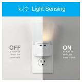 GE Ultrabrite Dimmable Sconce LED Night Light GEPlug-In, Energy Efficient, Dusk-to-Dawn Sensor, Adjustable Brightness, Ideal for Bedroom, Bathroom, Hallway, Nursery, White, 45123, 1 Pack,