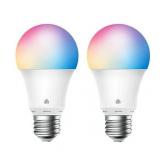 Kasa Smart Light Bulbs  Full Color Changing Dimmable Smart WiFi Bulbs Works with Alexa and Google Home  A19  9W 800 Lumens 2.4Ghz only  No Hub Required  2-Pack (KL125P2)  multicolor