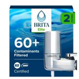Brita Faucet Mount Water Filter System, Chrome, No-Wait Filtration, Easy Install, Multi-Use Tap Water Filter for Kitchens, Bathrooms & Small Spaces