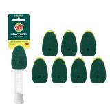 Scotch-Brite Heavy Duty Dishwand Kit, Includes 1 Wand & 8 Refill Pads, Keep Hands Out of the Mess