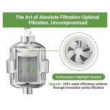25-Stage Shower Filter prevents scale buildup,Revitalize Hair Skin & Nails with Purifying Water, softener hard water,99% Lead Chlorine, Fluoride & Chemicals removed. High-Output Fan Technology,Chrome