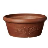 PSW Pot Collection TA30TC 12-inch Plastic/Stone/Wood Composite Bulb Pan Planter No Drainage Hole (Drillable), Shallow Indoor/Outer Pot for Succulents, Bonsai, Fairy Gardens, Herbs, Terra Cotta Color