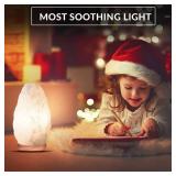 Himalayan Glow Natural Crystal White Salt Lamp Night Light, 5-7 lbs/Each, Hand-Curved, Neem Wood Base, Ideal Gift, Home Decor, Serenity