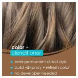 Keracolor Color + Clenditioner 3-in-1 Color-Depositing Conditioner, Gently Cleanses & Conditions, Semi-Permanent Mocha Latte Hair Color, 12 Fl Oz
