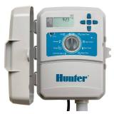 Hunter X2 4 Zone Sprinkler Controller, Outdoor Irrigation Timer for Lawn and Garden, Smart Watering with Weather-Based Scheduling and Cycle and Soak, Smart Controller Ready with Optional WiFi Modulea 