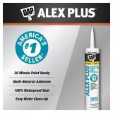 DAP Alex Plus Acrylic Latex Caulk, White, 10.1 Oz (7079818152)